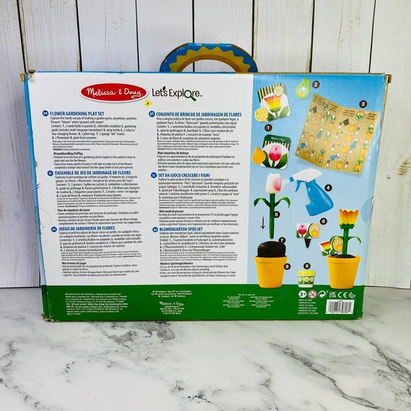 Melissa and Doug Let's Explore Flower Gardening Play Set 16 pc Spring Summer - Picture 4 of 8